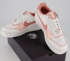Summit White Pink Quartz Coral Nike Air Force 1 Shadow Trainers Asos Pink Nike Shoes White Nike Shoes Nike Air Shoes
