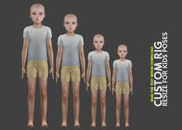 This is the first mod at modthesims that is simple to use. Edited Body Height Presets For Kids Custom Rig For Making Poses Redheadsims Cc
