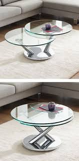 Verstellbarer Runder Couchtisch Aus Glas Couchtisch Glas Couchtisch Couchtisch Glas Rund