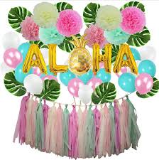 This Birthday Party Decoration Kit Includes Option1 Gold Aloha Pineapple K Tropical Party Decorations Balloon Decorations Party Birthday Balloon Decorations