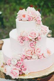 Gold And Blush Hued Outdoor Wedding In Malibu Pink Wedding Cake Wedding Cakes With Flowers Floral Wedding Cakes