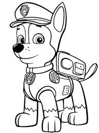 Disegno Di Paw Patrol Chase Da Colorare Disegni Da Colorare E