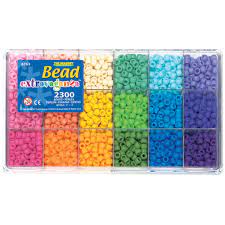 The Beadery Soft Rainbow Color Bead Box 2300 Plastic Matte Pony Beads Walmart Com Pony Bead Bracelets Beaded Boxes Pony Beads