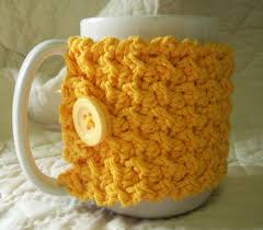 Pumpkin Crocheted Coffee Cozy Crochet Coffee Cozy Crochet Mug Cozy Coffee Cozy
