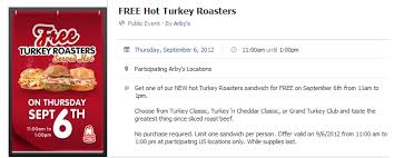 Free Turkey Sandwich The 6th At Arbys Coupon Via The Coupons App Turkey In Roaster Turkey Sandwiches Coupon Apps