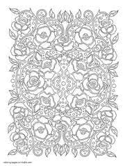 Free floral adult coloring page to download and print. 130 Flower Coloring Pages For Adults Free