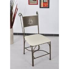 Nous vous conseillons d'opter pour une chaise avec un dossier privilégiez par exemple des chaises en plastique, bois ou métal sur lesquelles disposer de petits coussins pour plus de confort. Cappuccino 2 Chaises De Salle A Manger En Fer Forge Comparer Avec Touslesprix Com