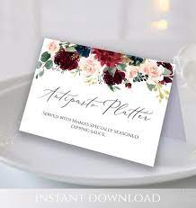 Buffet Card Template Buffet Food Label Wedding Buffet Etsy In 2021 Menu Card Template Wedding Menu Cards Diy Wedding Menu