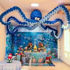 This is the 4th most elaborate party i have made decorations for and decorated, the theme was ocean and the color theme, mint Sea Themed Birthday Party Decoration Ideas Facebook