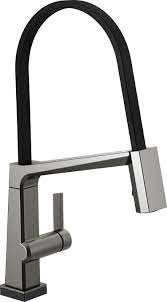 Get free shipping on qualified delta, black kitchen faucets or buy online pick up in store today in the kitchen department. Delta 9693t Ks Dst Pivotal Touch Exposed Hose Kitchen Faucet Black S Plumbing Online Canada