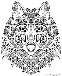 With a little imagination color this howling wolf coloring page with the most crazy colors of your choice. Wolf Mandala Coloring Pages Printable Novocom Top