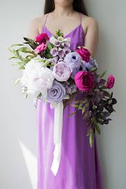 Check spelling or type a new query. Purple And Pink Crepe Paper Bouquet Paper Bouquet Wedding Paper Flowers Wedding Paper Bouquet