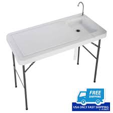 Check spelling or type a new query. Folding Portable Fish Hunting Cleaning Cutting Table Camping Sink Faucet By Choice Products