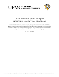 Opening the summer of 2015, offering a variety of hockey. Https Cdn3 Sportngin Com Attachments Document 16d5 2208646 Upmc Lemieux Sports Complex Health And Sanitation Program 6 1 20 Pdf