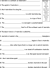 An update to google's expansive fact database has augmented its ability to answer questions about animals, plants, and more. Australia Quiz Worksheet Enchantedlearning Com