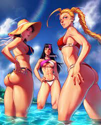 Street Fighter Girls Summer edition! (Chun-Li, Juri, and Cammy) | Art by  valentina_ina_t (@valentinainat1 ) : rStreetFighter