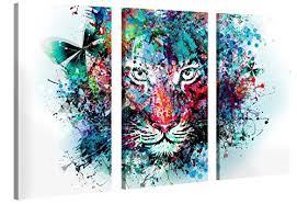 Premium Leinwanddruck 120x80 Cm 3 X 80x40 Cm Tiger Ar Https Www Amazon De Dp B017t00dj6 Ref Cm Sw R Pi Dp Kunstdrucke Auf Leinwand Keilrahmen Leinwand
