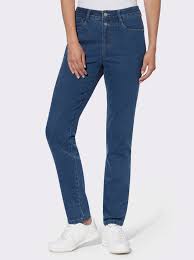 heine Stretch-Jeans mit Schmuckknöpfen in blue-stone-washed | heine