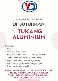 Lowongan kerja terbaru di surabaya. Lowongan Kerja Tukang Aluminium Pt Yuanda Jaya Indonesia Bekasi Lokerindonesia Com