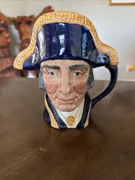 ROYAL DOULTON CHARACTER Jug Vice Admiral Lord Nelson D6932 LARGE 1993 WITH  COA $225.95