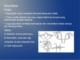 It promotes discipline and focus, and it teaches useful skills that can be used. Tali Ikatan Dan Simpulan