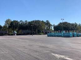 Photos Water Slide Parts Staged At Blizzard Beach Parking Lot For Ongoing Refurbishment Project Wdw News Today