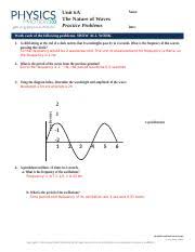 Learn about and revise wave properties, calculations involving waves and measuring the speed of sound with gcse bitesize physics. Calculating Wave Speed Wavelength Period And Frequency Docx Assignment Id Number Calculating Wave Speed Wavelength Period And Frequency Remember When Course Hero