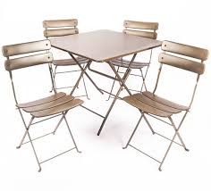 Salon De Jardin Pliant Bistrot Taupe 4 Personnes 179 Salon D Ete Mobilier De Reception Mobilier Jardin Salon De Jardin