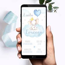 Annuncio Nascita Digitale Whatsapp Biglietto Nascita Etsy Annuncio Nascita Annuncio Di Nascita Nascita