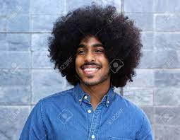 Ideal for any project that requires adult, african, alone. Close Up Portrait Of A Cool Young Black Guy Smiling With Afro Stock Photo Picture And Royalty Free Image Image 51023031