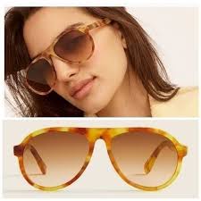 J. CREW Bondi Acetate Aviator Sunglasses in Tortoise Shell