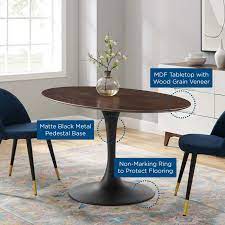 Reflecting a seamless organic shape and timeless form, the lippa dining table has become a symbol of modernism for over the past 60 years. Lippa 60 Wood Oval Dining Table Contemporary Modern Furniture Lexmod