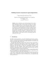 PDF) Building common awareness in agent organizations