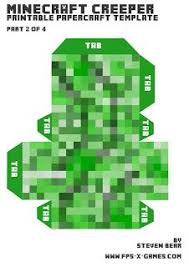 Papercraft Creeper Body Template 2 Of 4 Aniversario Minecraft Minecraft Caretas