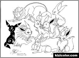 Evoluciones De Eevee Para Colorear