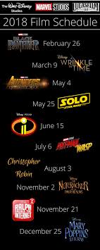 Get The Full Film Schedule Of Films Coming From Walt Disney Studios Marvel Studios And Lucasfilm In 2018 Disney Studios Walt Disney Studios Walt Disney