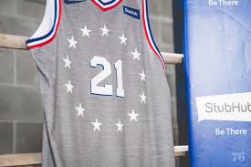 Wilt chamberlain kansas jersey retirement ceremony. Philadelphia 76ers City Edition Uniforms 2018 19 Season