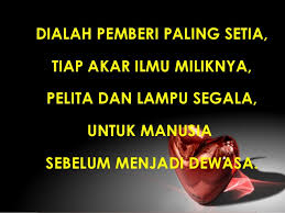Ke jalan lurus ke padang luas. Sajak Hari Guru 2013
