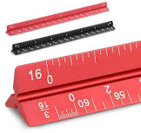 OwnMy 3 Pack 12 Inch Solid Aluminum Triangular Architect Scale Ruler Set,  3-Colors-Groove Architectural And Engineer Scale Metal Ruler Set, Laser ...