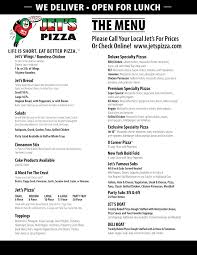 Prices at jets pizza may vary from location to location. Jet S Pizza Menu Menu For Jet S Pizza Crescent Springs Fort Wright Cincinnati