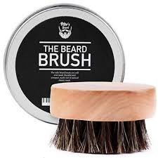 Beard Brush For Men Round Wooden Handle Perfect For Beard Oil Balm With Natural Soft Horse Hair Bristles Styling Grooming Tool Helps Softening And Conditi Beard Brush Beard