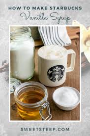 Pour cold frothed milk over the ice and coffee. Starbucks Vanilla Syrup Recipe In 3 Easy Steps Sweet Steep