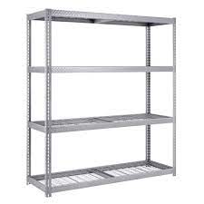 Edsal 4 Shelf 72 In W X 84 In H X 24 In D Steel Commercial Shelving Unit Rltb7284w4 The Home Depot Steel Shelving Unit Commercial Shelving Steel Shelving