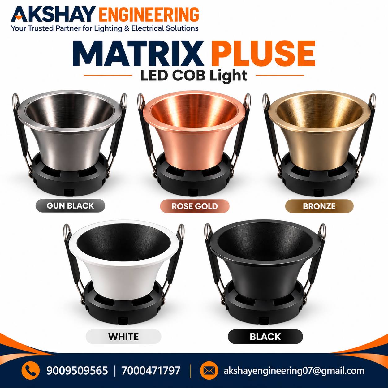 MATRIX PLUSE COB LED LIGHT – BRONZE , Rose Gold, White product image