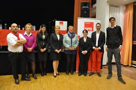 Franziska giffey (spd), bundesministerin für familie, senioren, frauen und jugend, stellt während einer. Neukollner Spd Team Fur Wahlen 2016 Steht Fest Neukolln