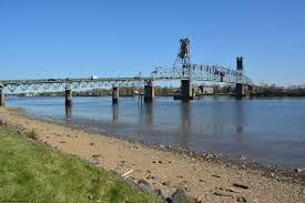 southwest side of the burlington bristol bridge as seen