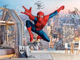 Spiderman Web Wallpaper for Nursery, New York Cityscape Mural, Superhero  Self Adhesive Wallpaper Peel and Stick Toddler Room X625 - Etsy