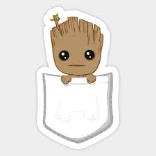 Groot In Pocket Svg Guardians Of The Galaxy Pegatinas Bonitas Pegatinas Kawaii Pegatinas Imprimibles