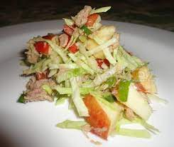 Era Uma Vez Um Bolo Xadrez Salada De Repolho Atum E Maca