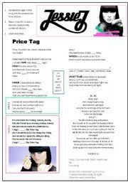 F forget about the price tag. English Exercises Jessie J Price Tag